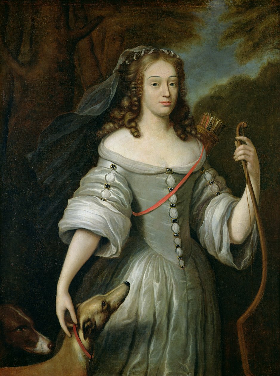 Retrato de Françoise Louise de la Baume le Blanc (1644-1710) Duchesse de Vaujour, também conhecida como Mademoiselle de la Valliere (óleo sobre tela) de Claude (attr. to) Lefebvre