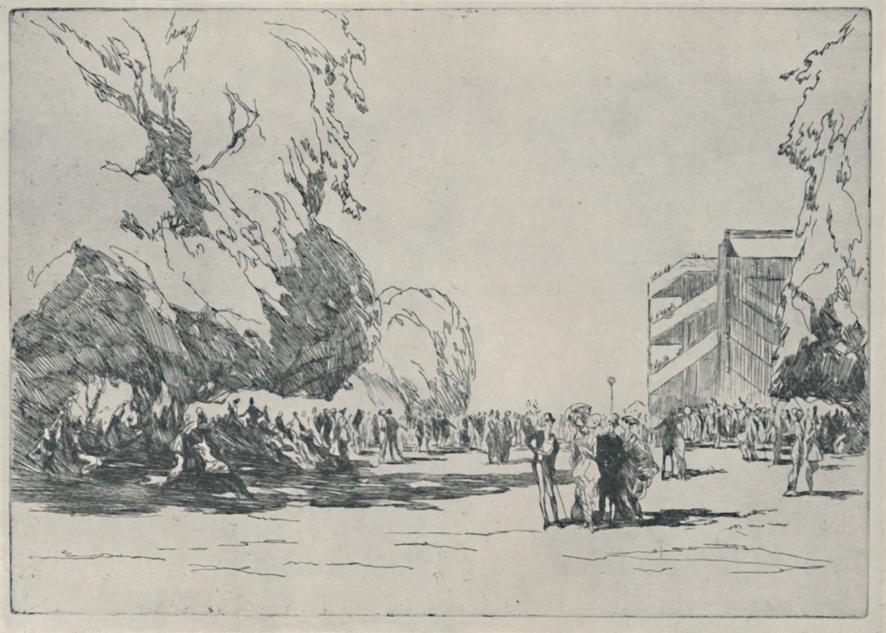 Ascot - O Paddock, 1914, 1920 de Claude Allin Shepperson