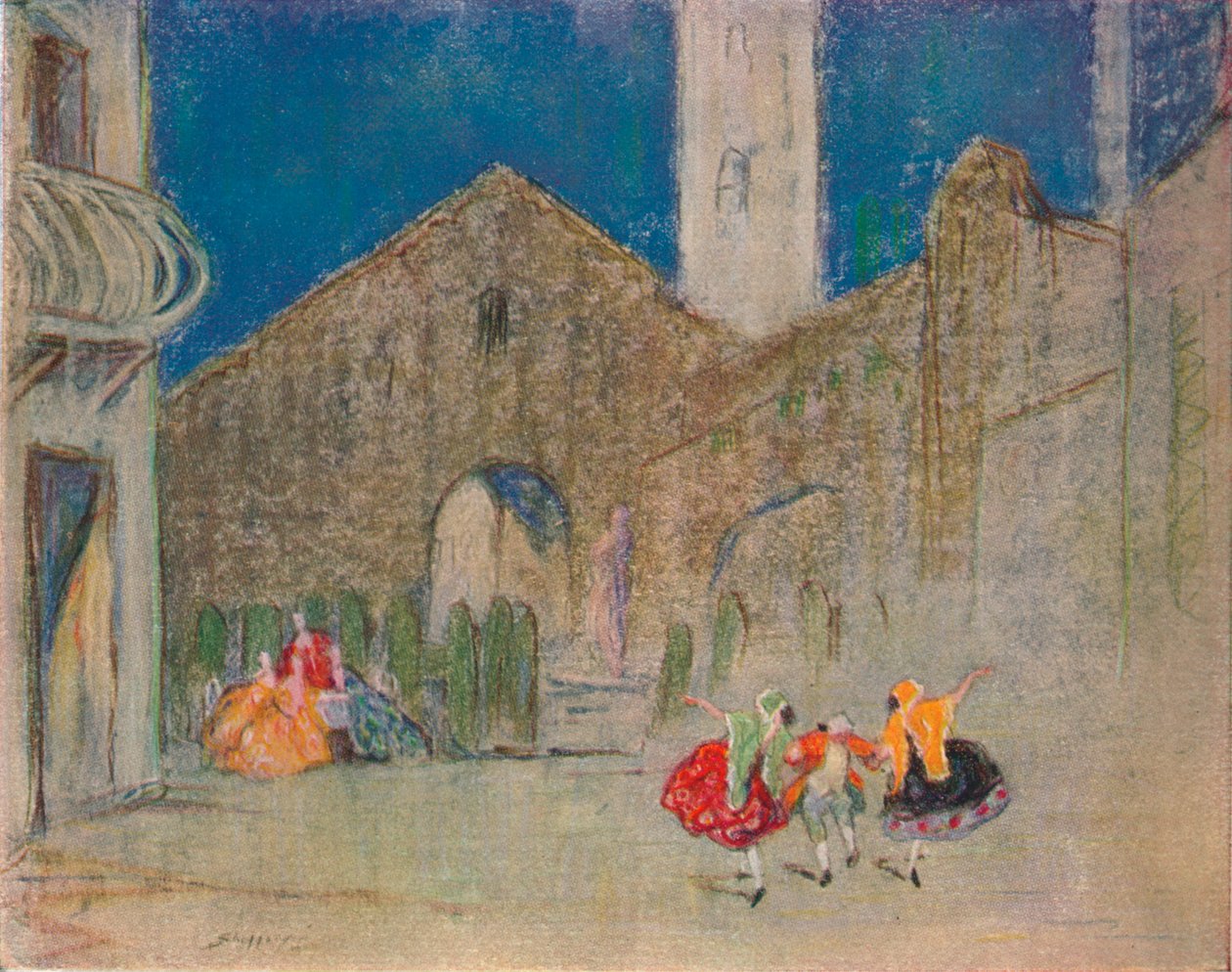 Cena do ballet russo: as senhoras bem-humoradas, c1900 de Claude Allin Shepperson