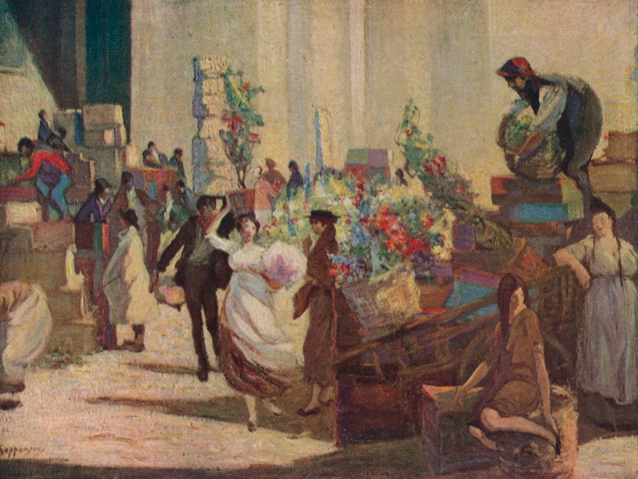 O mercado, c1900 de Claude Allin Shepperson