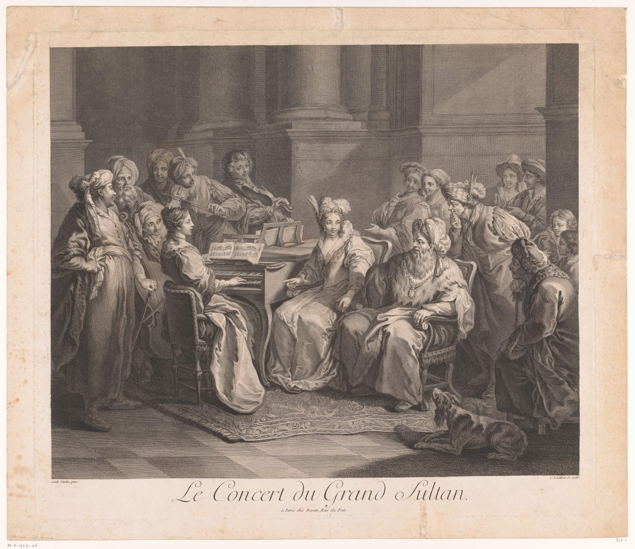 Concerto para o sultão Le Concert du Grand Sultan (título no objeto) de Claude Antoine Littret de Montigny
