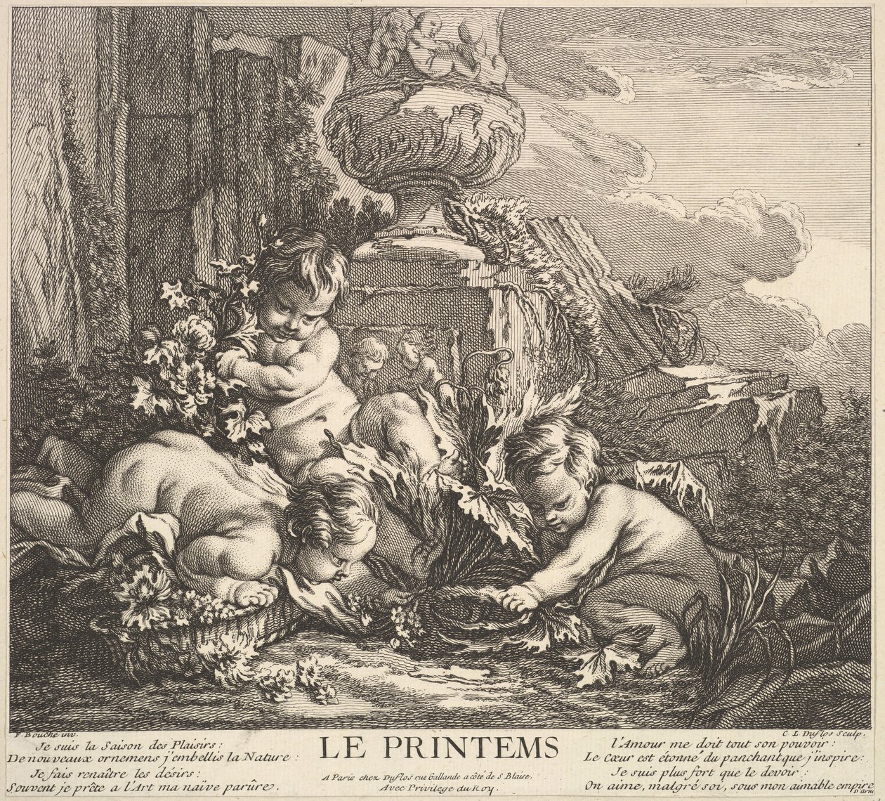 Primavera, 1735-86. de Claude Augustin Duflos