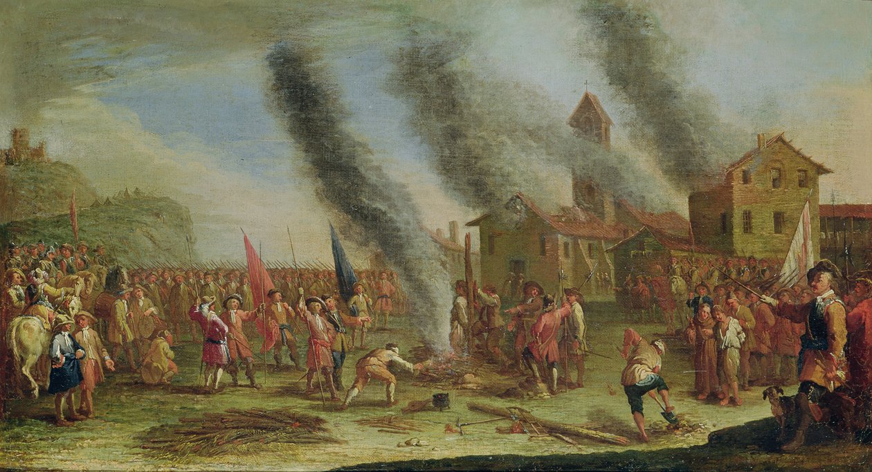 A miséria da guerra. A pira de Claude Callot