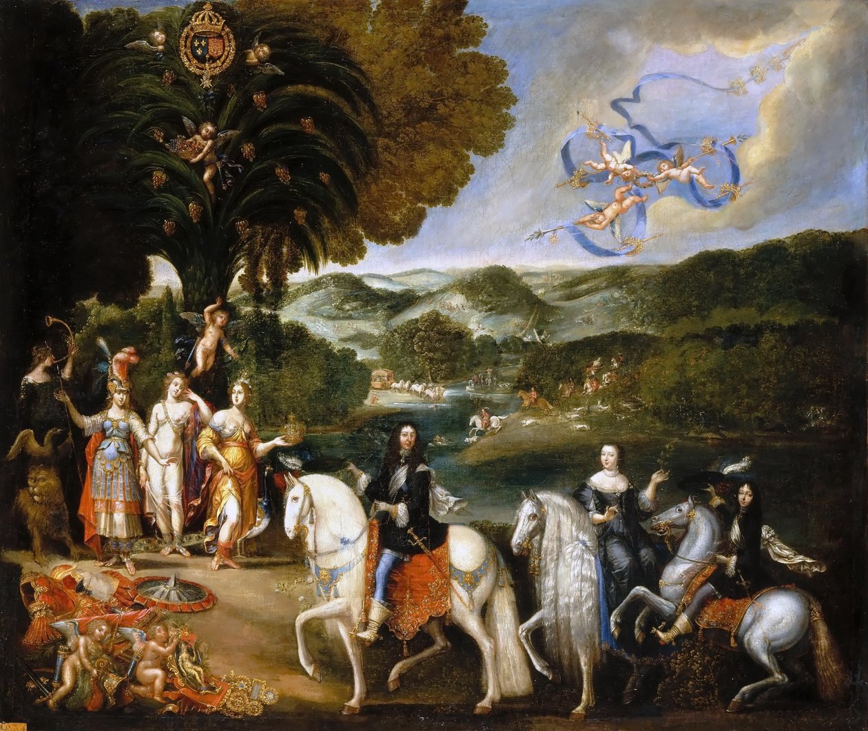 Alegoria do Tratado dos Pirenéus Alegoria do casamento de Luís XIV de Claude Deruet