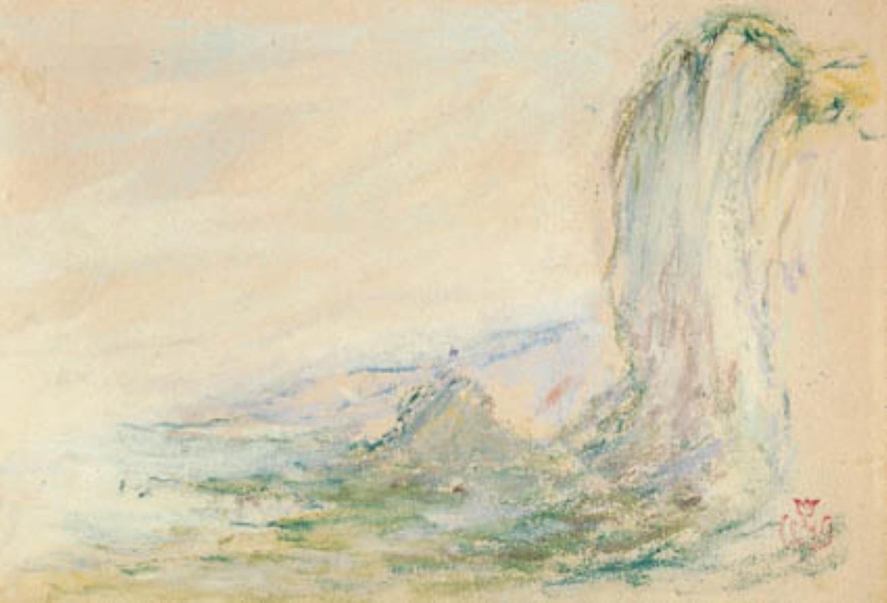 As rochas em Etretat na maré baixa de Claude Emile Schuffenecker