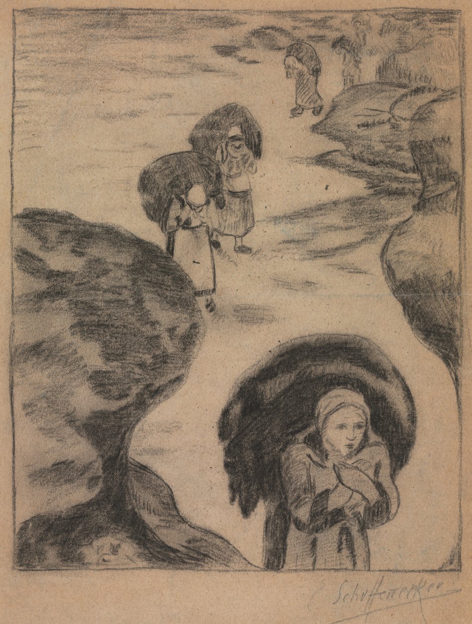 Apanhadores de algas, Yport de Claude Emile Schuffenecker