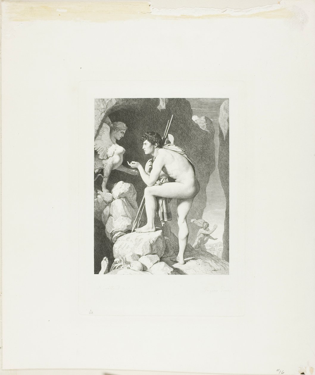 Édipo e a Esfinge de Claude Ferdinand Gaillard