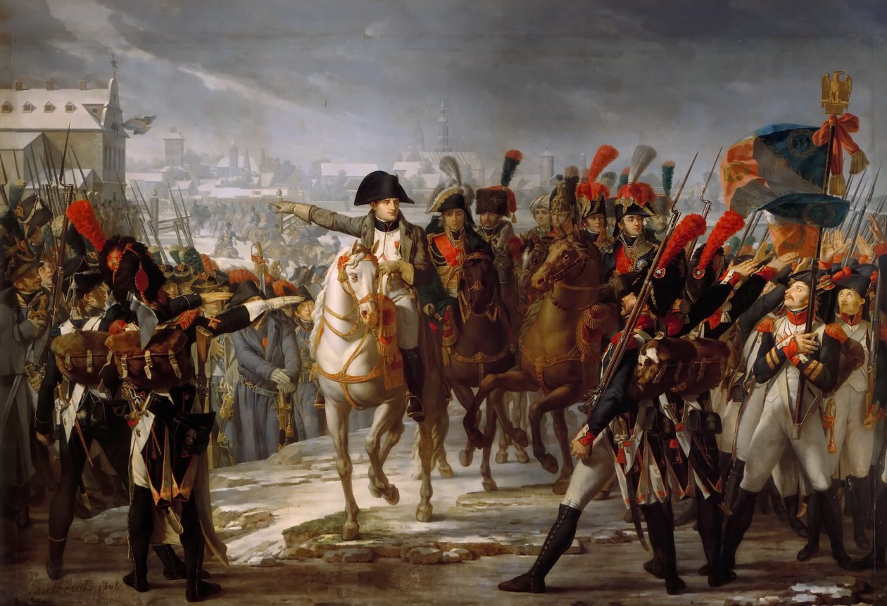 Discurso de Napoleão ao 2º Corpo do Grande Armée antes do ataque a Augsburgo em 12 de outubro de Claude Gautherot