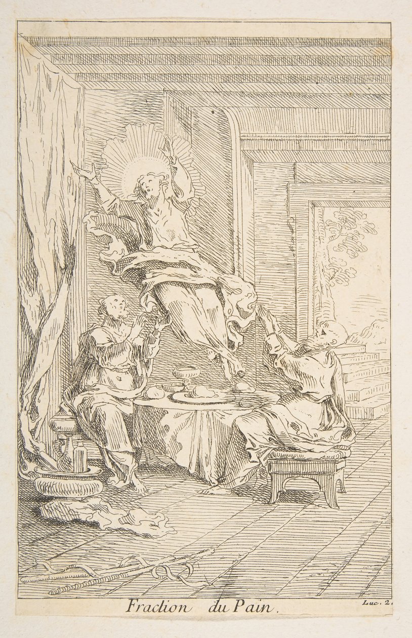 Divisão do Pão.n.d. Criadores: Claude Gillot, Jacques Gabriel Huquier. de Claude Gillot, Jacques Gabriel Huquier