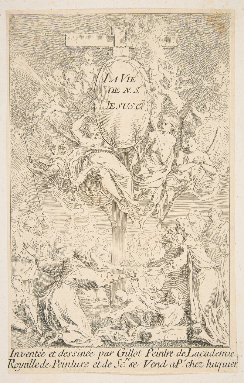 Frontispício da série A Vida de Cristo.n.d. Criadores: Claude Gillot, Jacques Gabriel Huquier. de Claude Gillot, Jacques Gabriel Huquier