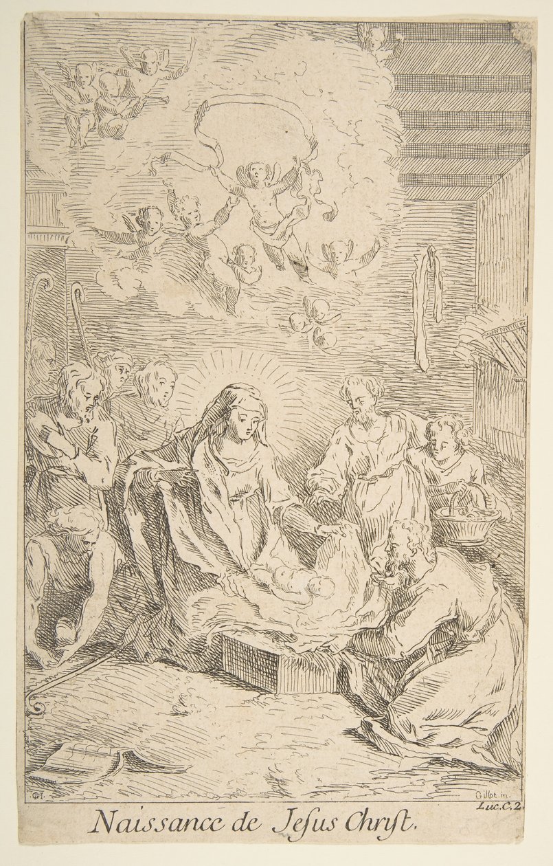 Natividade.n.d. Criadores: Claude Gillot, Jacques Gabriel Huquier. de Claude Gillot, Jacques Gabriel Huquier