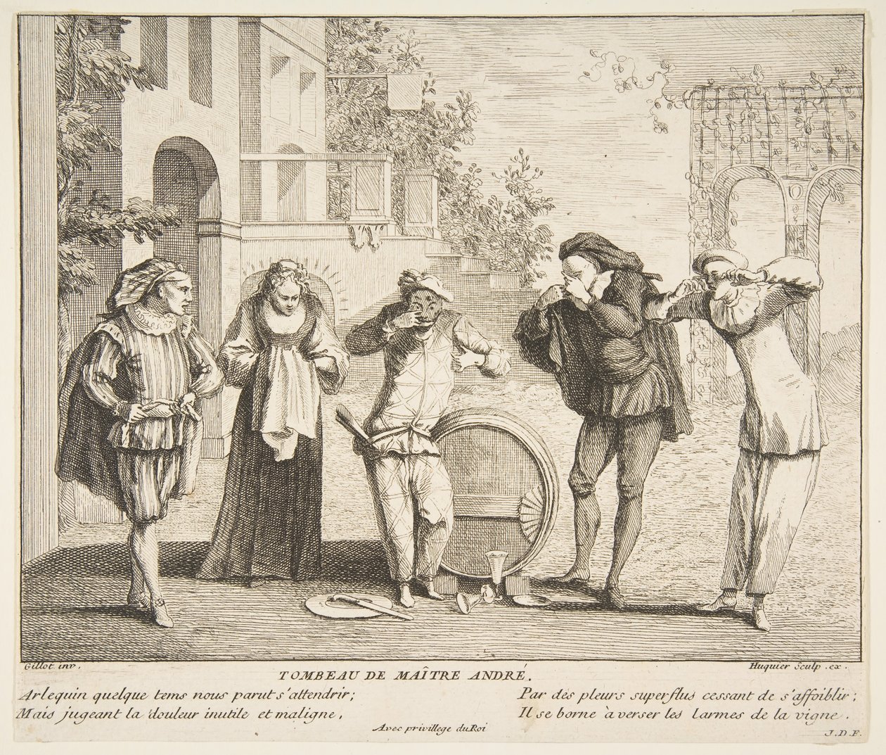A Morte do Maitre André.n.d. Criadores: Claude Gillot, Jacques Gabriel Huquier. de Claude Gillot, Jacques Gabriel Huquier
