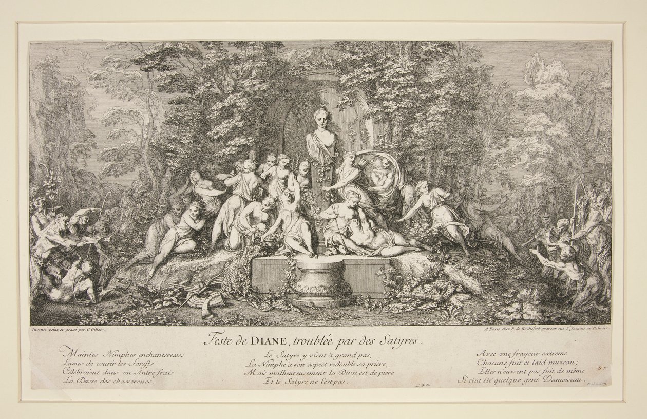Feste de DIANE, perturbado por Satyrs de Claude Gillot