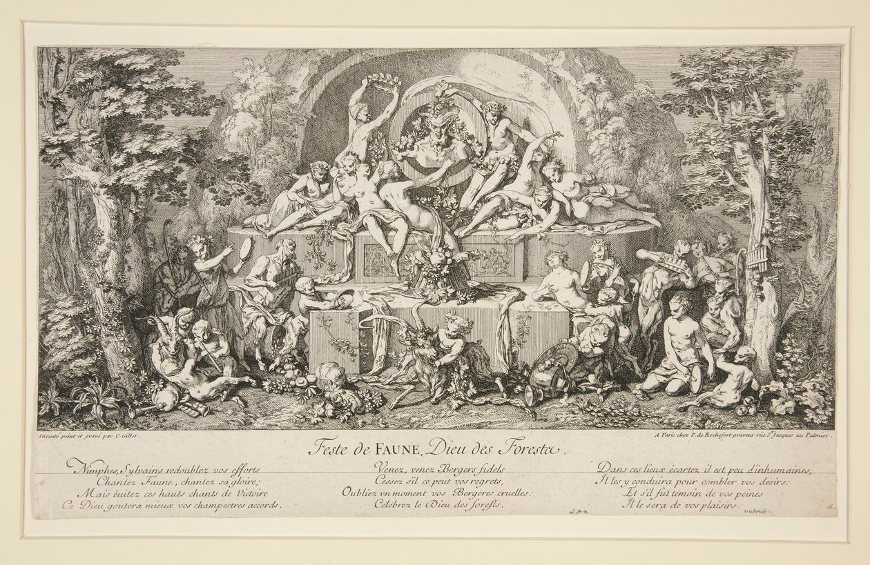 Feste de FAUNE, Deus da Floresta de Claude Gillot