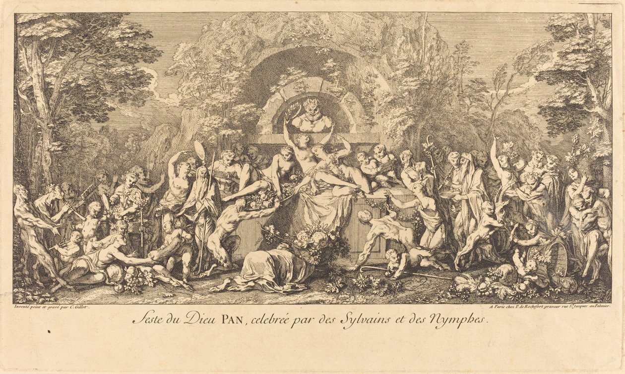 Feste du Dieu Pan, celebree par des Sylvains et des Nymphes (Festa do Deus Pan Celebrado por Silvestres e Ninfas) de Claude Gillot