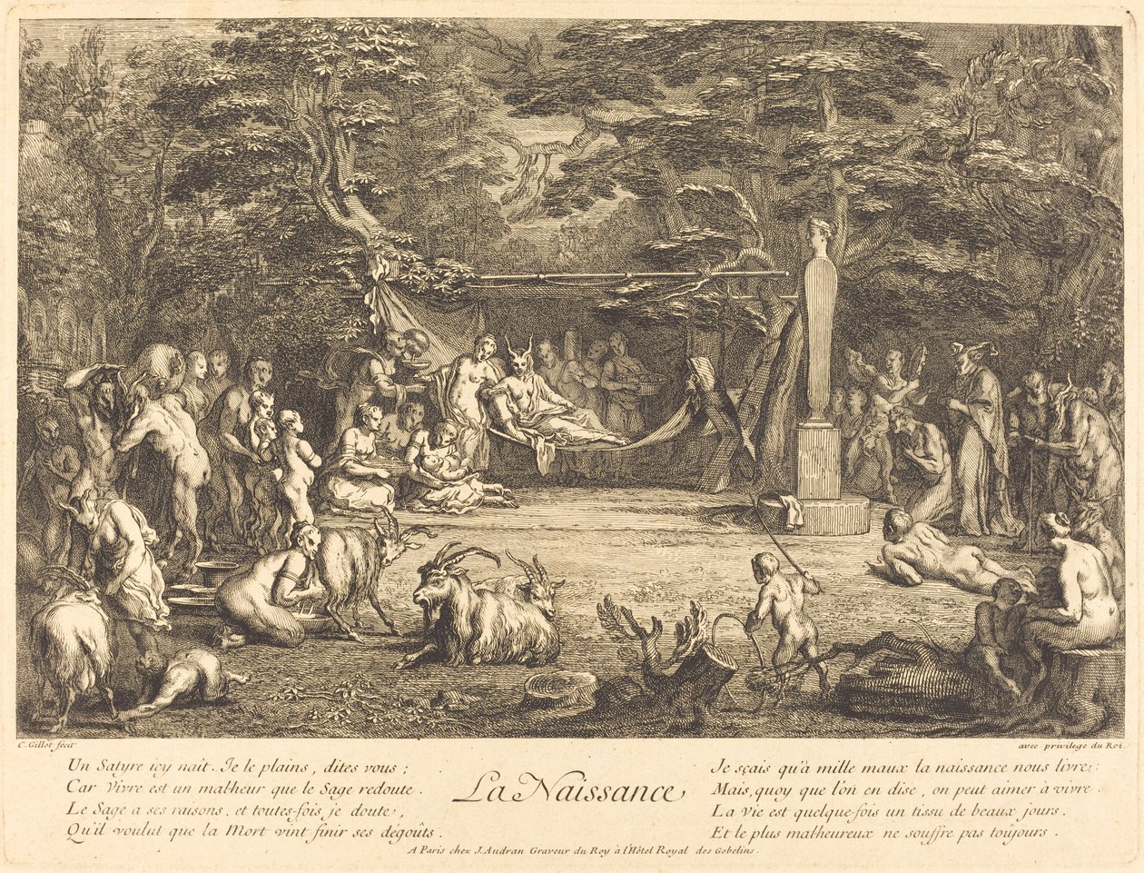 La Naissance (Nascimento) de Claude Gillot