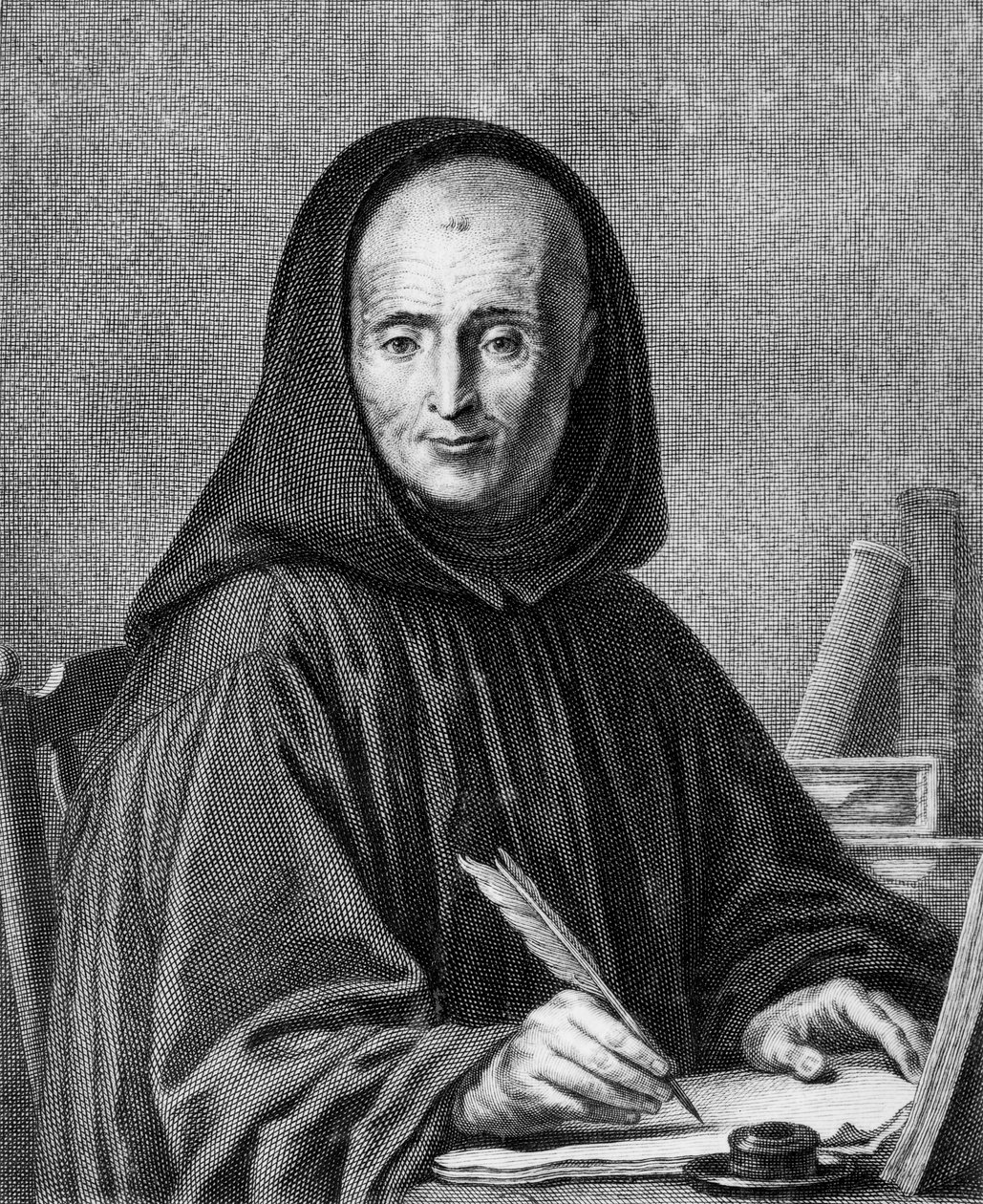 Retrato de Jean Mabillon (1632-1707) gravado por Alexis Loir (1640-1713) de Claude Guy Halle