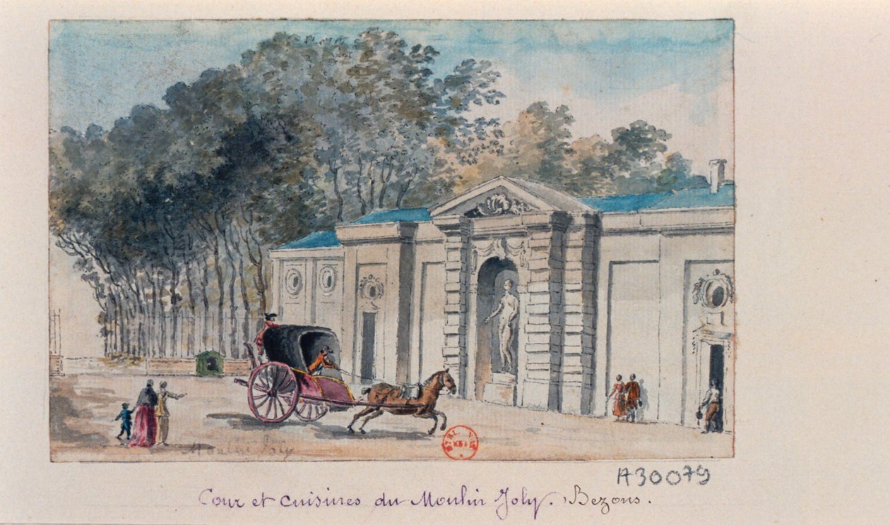 Claude Henri Watelet - Pátio e cozinhas do Moulin Joly de Claude Henri Watelet