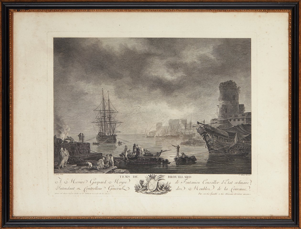 gravuras em aço francês de Claude Joseph (after) Vernet