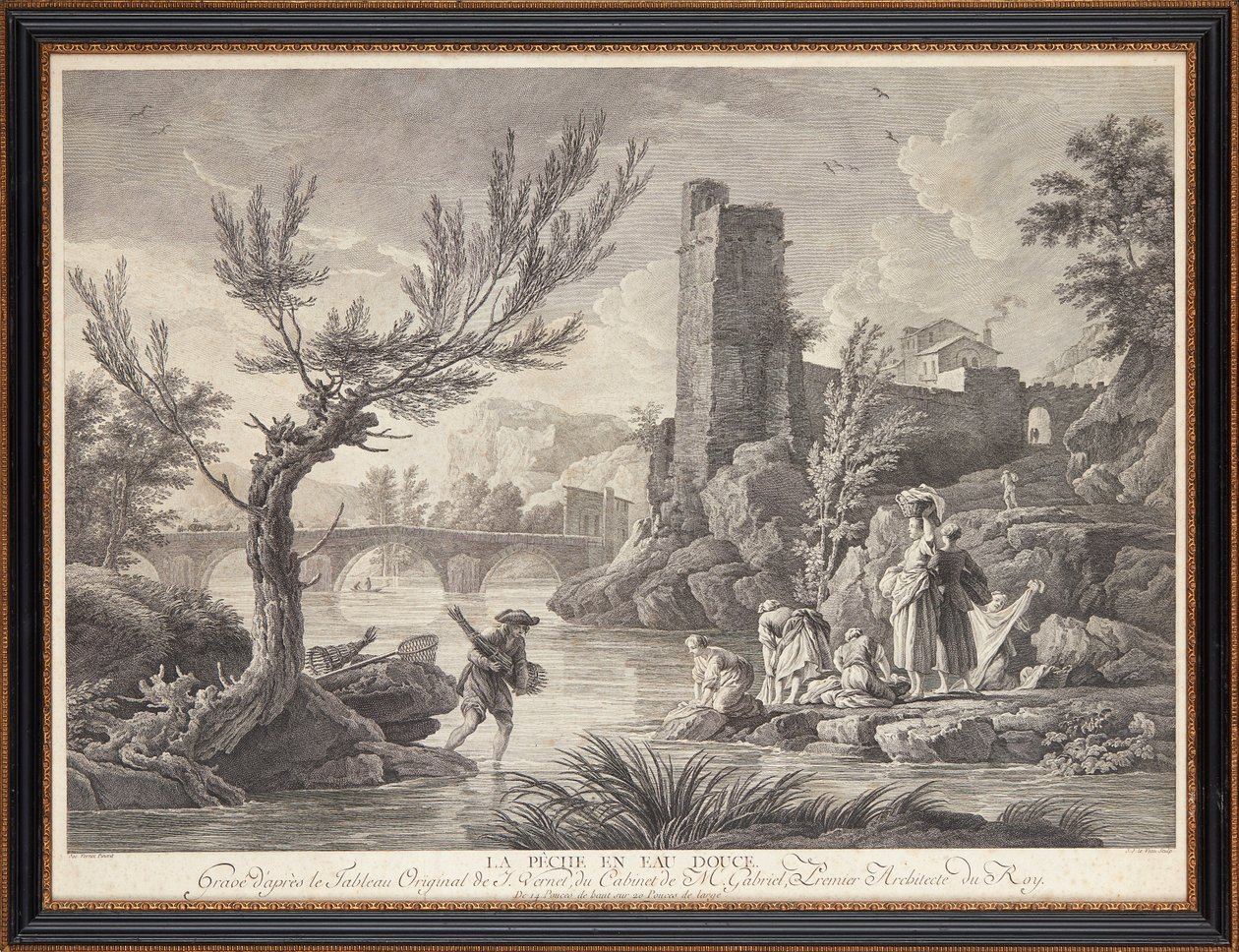 gravuras em aço francês de Claude Joseph (after) Vernet