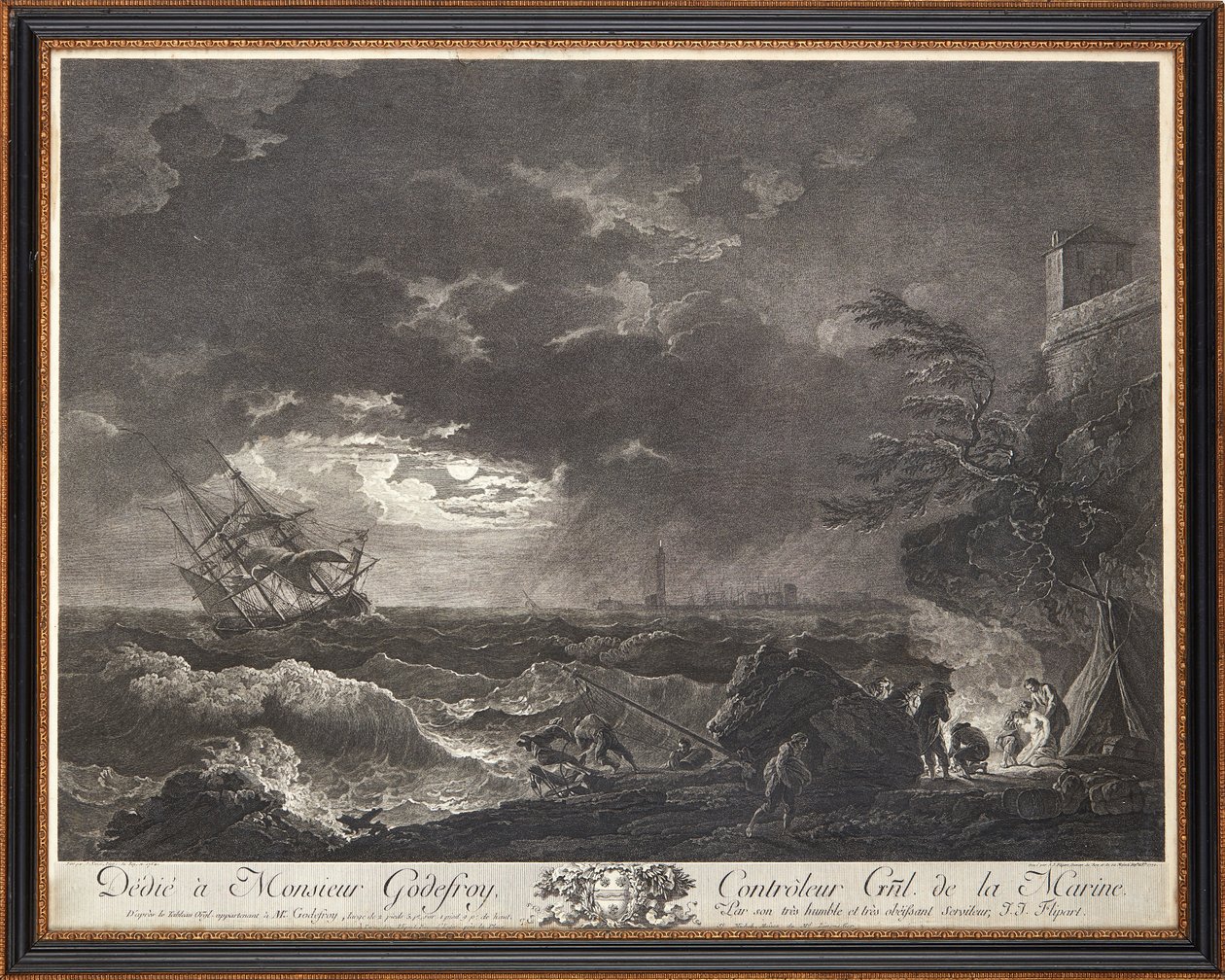 gravuras em aço francês de Claude Joseph (after) Vernet