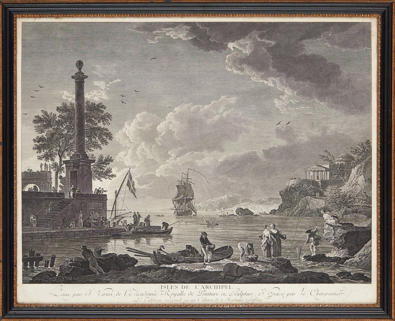 gravuras em aço francês de Claude Joseph (after) Vernet