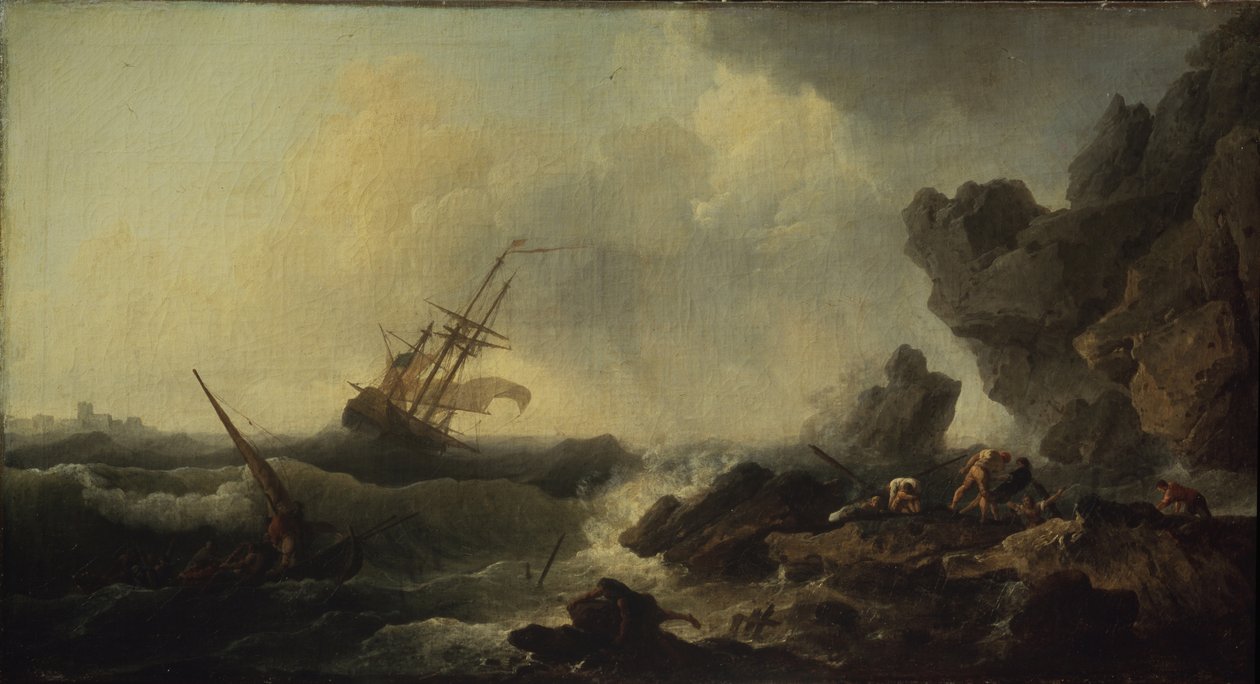 Tempestade no mar de Claude Joseph Vernet