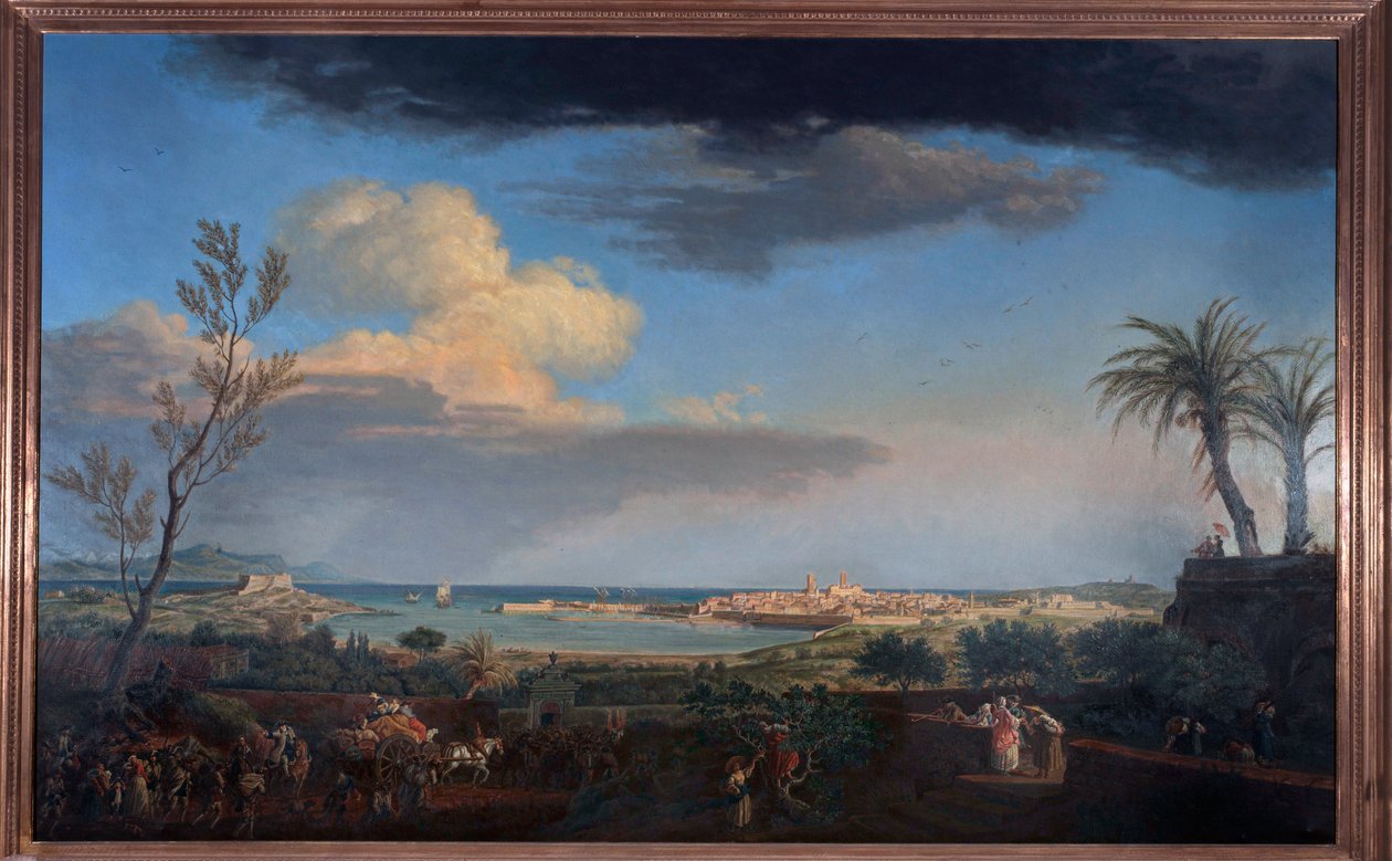 O porto d "Antibes em Provence, 1756 de Claude Joseph Vernet