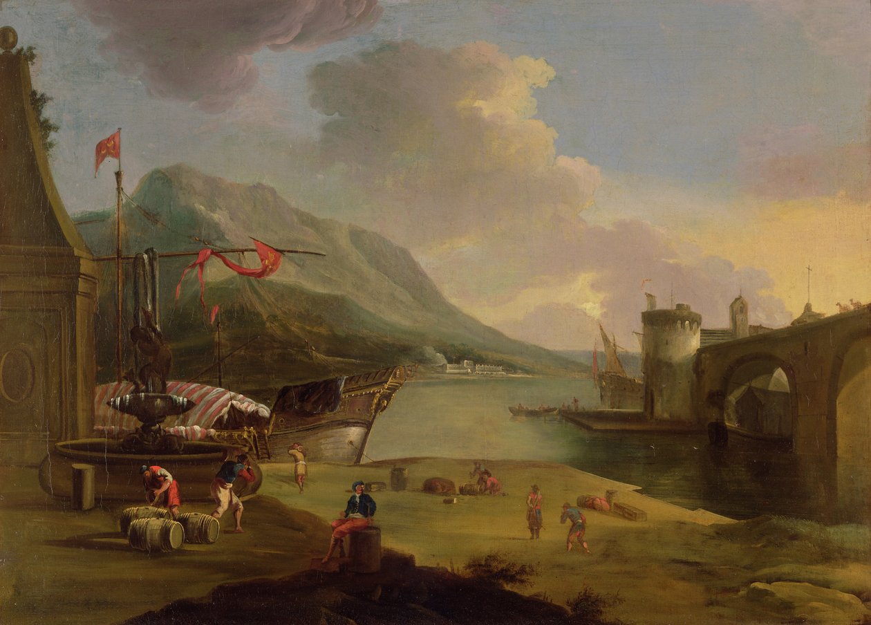 Descarregando Galés no Estreito de Micenas de Claude Joseph Vernet