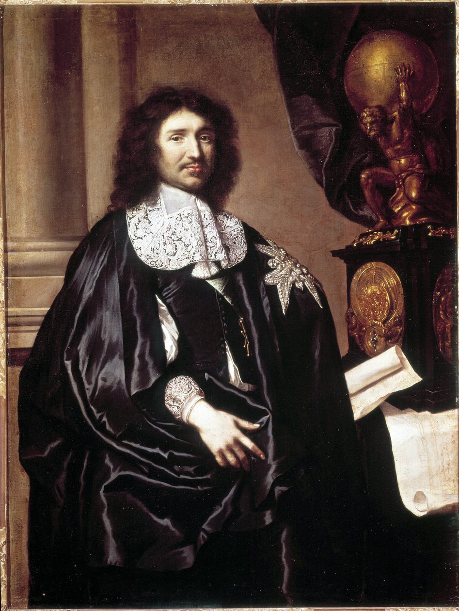Jean Baptiste (Jean-Baptiste) Colbert (1619-1683), estadista francês. Pintura de Claude Lefebvre (1632-1675). Museu de Versalhes de Claude Lefebvre