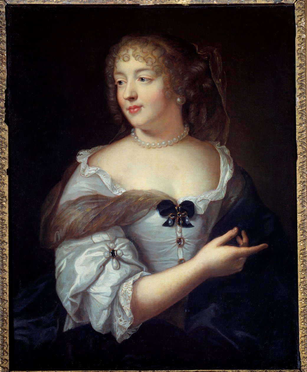 Retrato da mulher das letras Marie de Rabutin Chantal (Rabutin-Chantal), Marquise de Sevigne (1626-1696) Pintura de Claude Lefebvre (1632-1675) Paris do século XVII, Musee Carnavalet de Claude Lefebvre