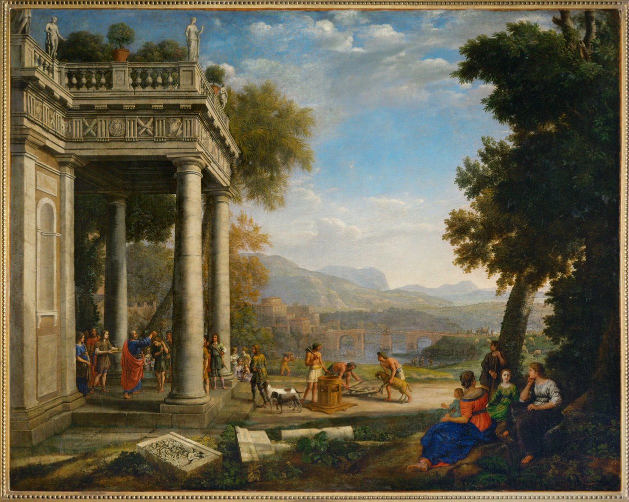 David sacre roi par Samuel - David coroado por Samuel ... de Claude Lorrain (1600 82)