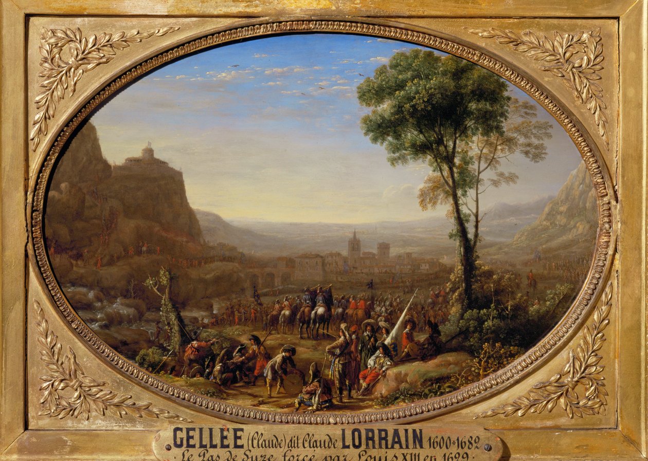 Le pas de Suse force par Louis XIII - Luís XIII faz o passe em Suse ... de Claude Lorrain (1600 82)
