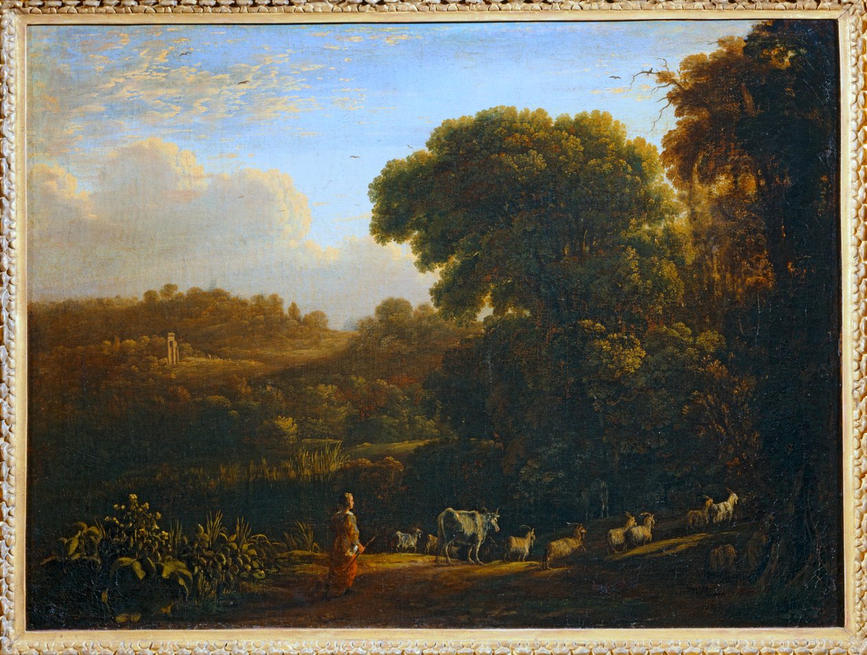 Paysage au soleil couchant - Paisagem com um sol poente ... de Claude Lorrain (1600 82)