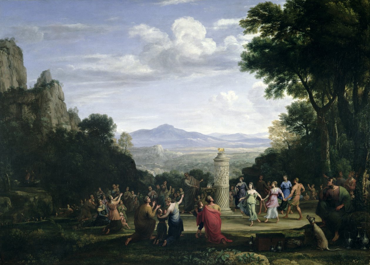 A adoração do bezerro de ouro de Claude Lorrain (1600 82)