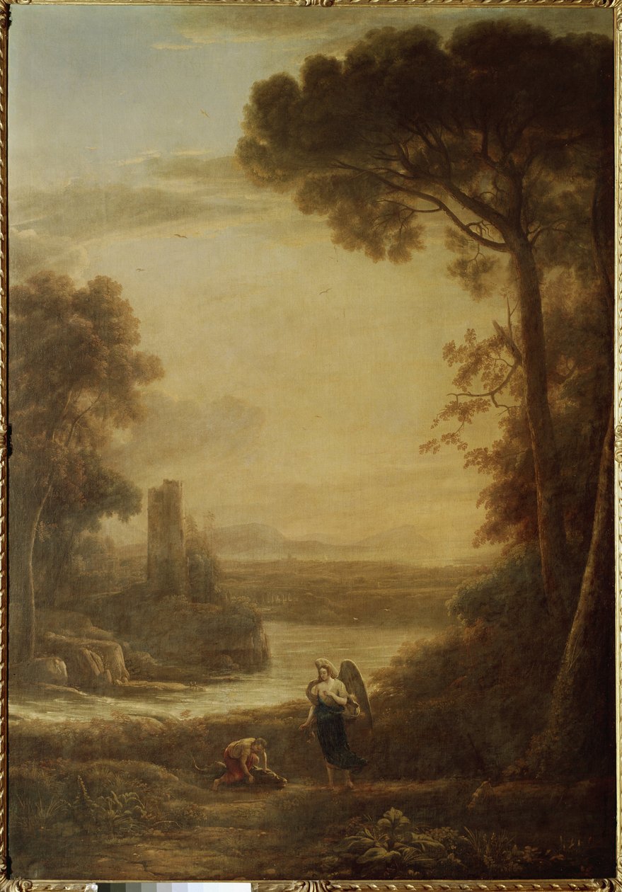 Paisagem com Tobie (Tobit) e Arcanjo Raphael (1639, óleo sobre tela) de Claude Lorrain