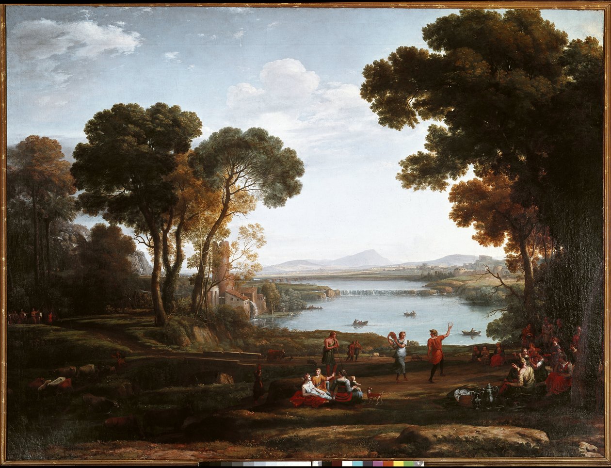 Paisagem com figuras dançantes (óleo sobre tela de Claude Lorrain
