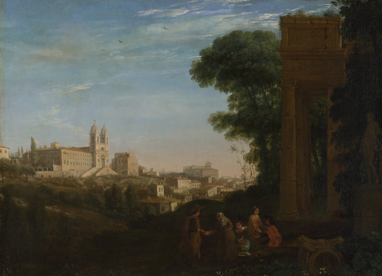 Uma vista em Roma, 1632 de Claude Lorrain