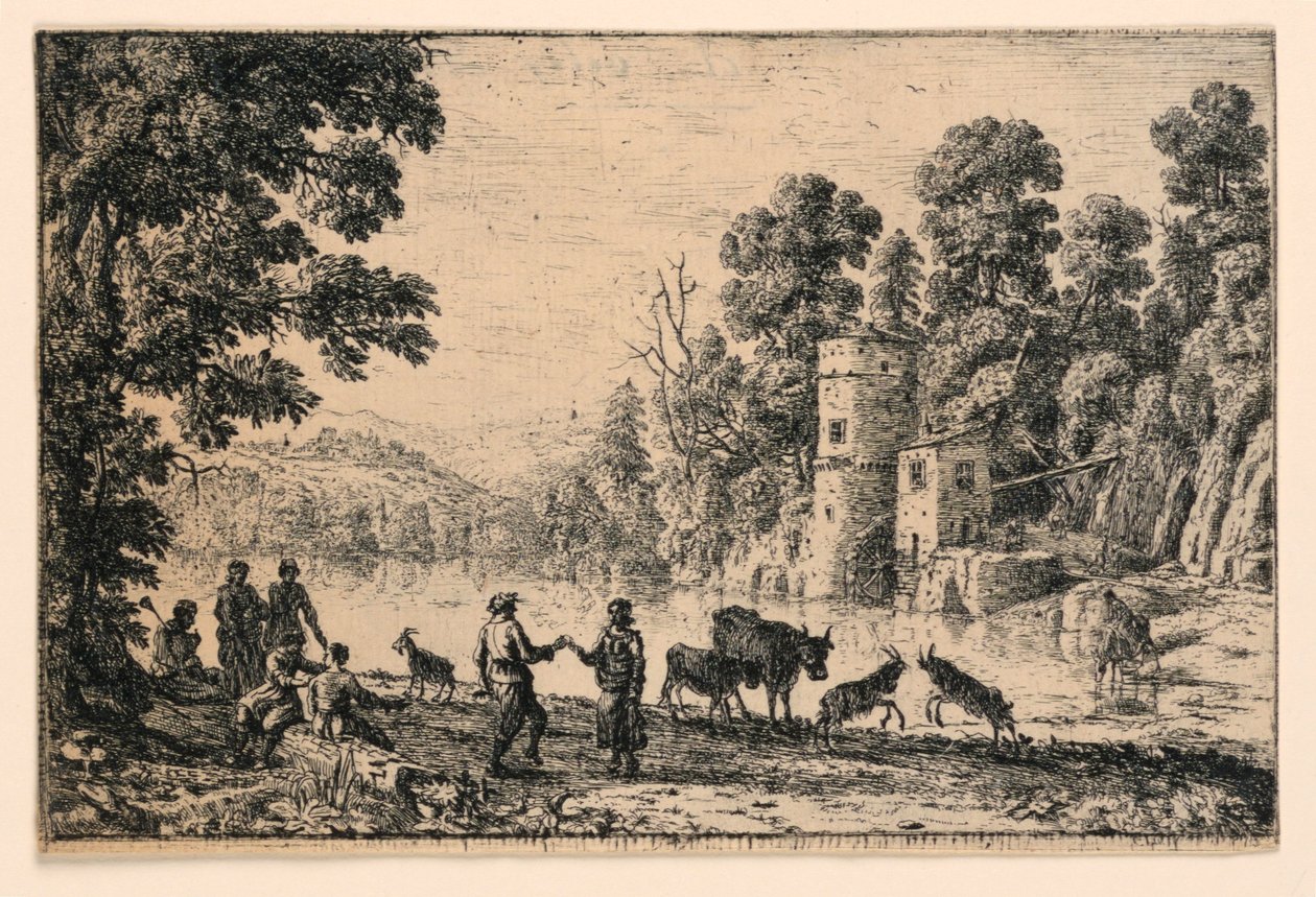 Dança na beira do rio de Claude Lorrain