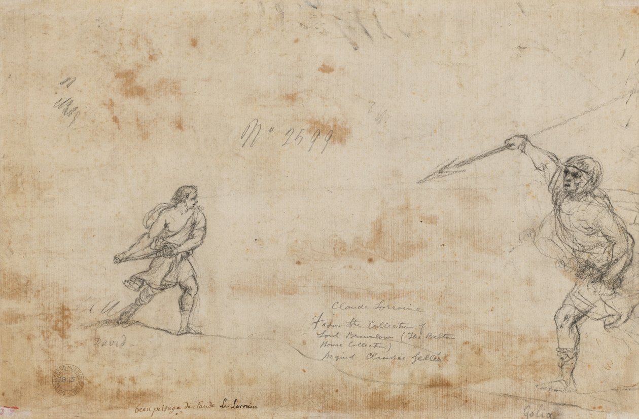 Davi e Golias (verso) de Claude Lorrain