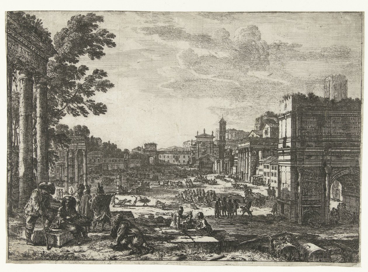 Forum Romanum te Roma A Vacina do Campo de Claude Lorrain