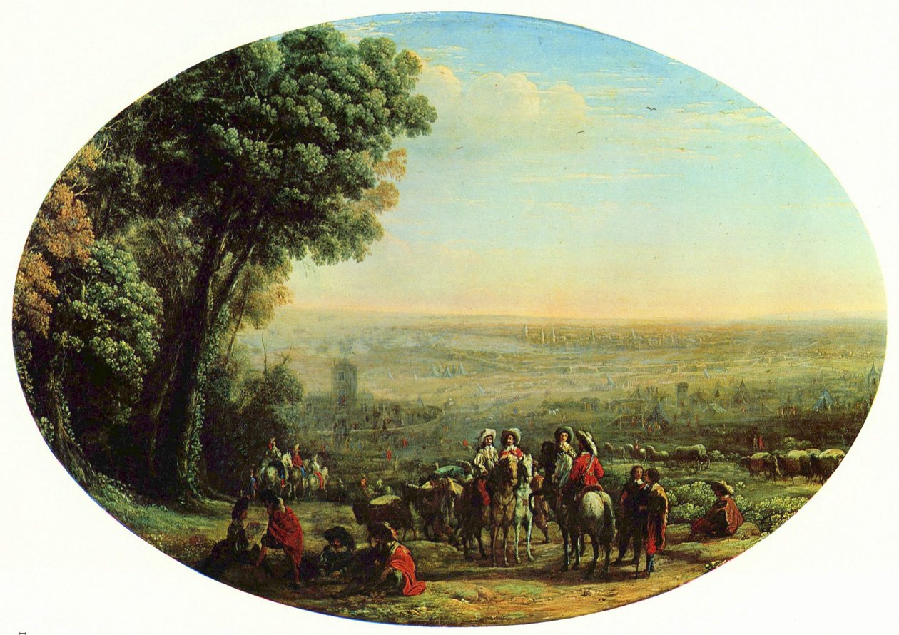Francês: Siège de la Rochelle par Louis XIII Cerco de La Rochelle por Louis XIII, 1628 de Claude Lorrain