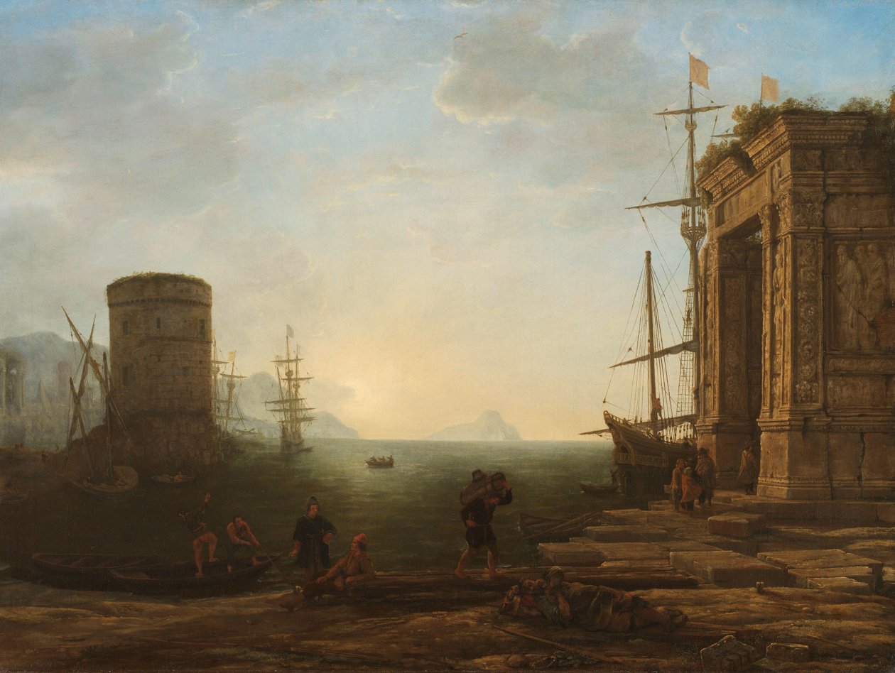Porto ao nascer do sol de Claude Lorrain