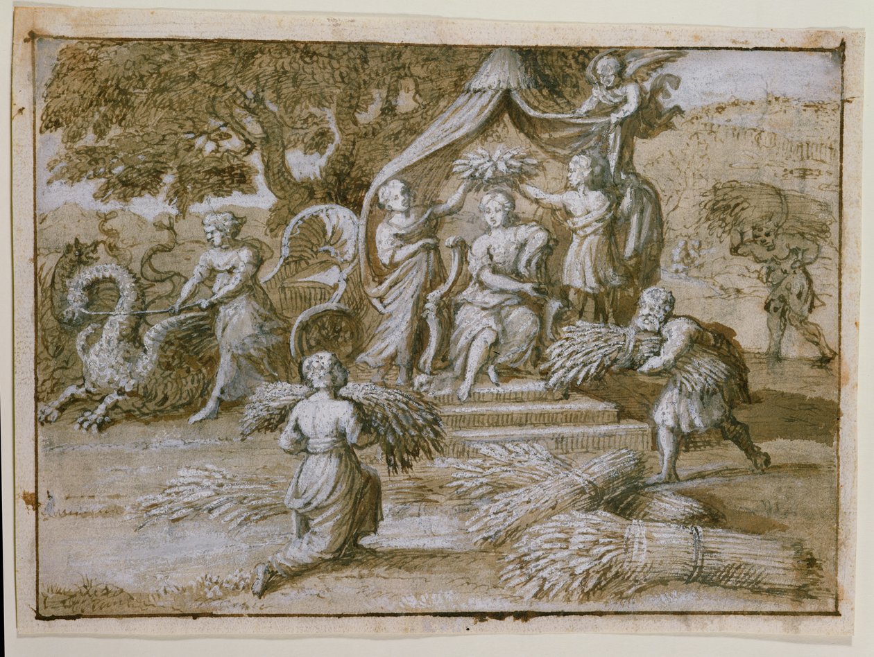 Homenagem a Ceres (tinta no papel) de Claude Lorrain