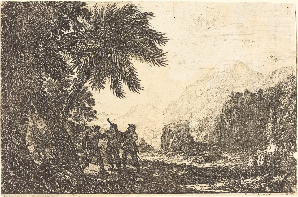 Paisagem com bandidos (Scène de bandidos) de Claude Lorrain