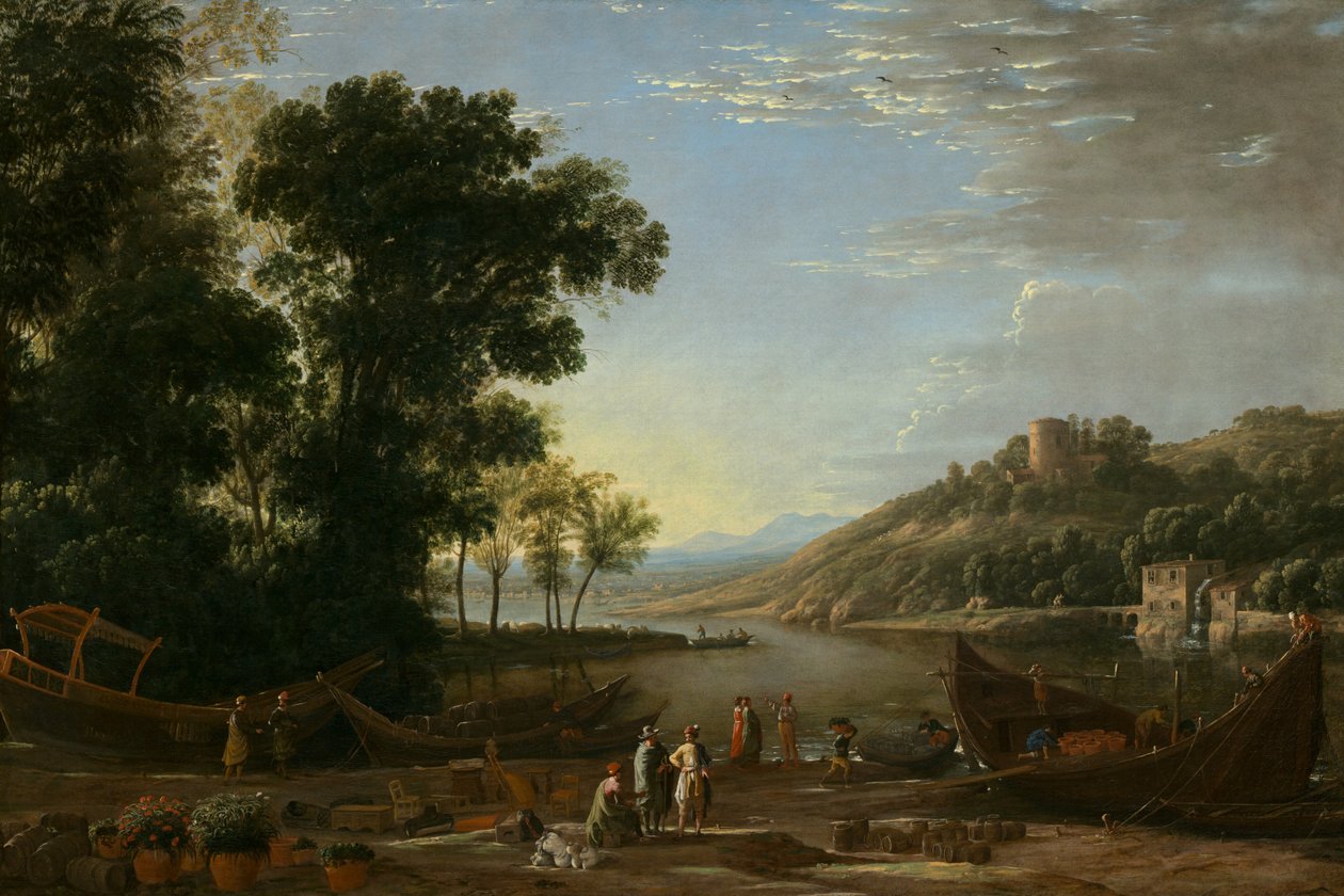 Paisagem com comerciantes de Claude Lorrain