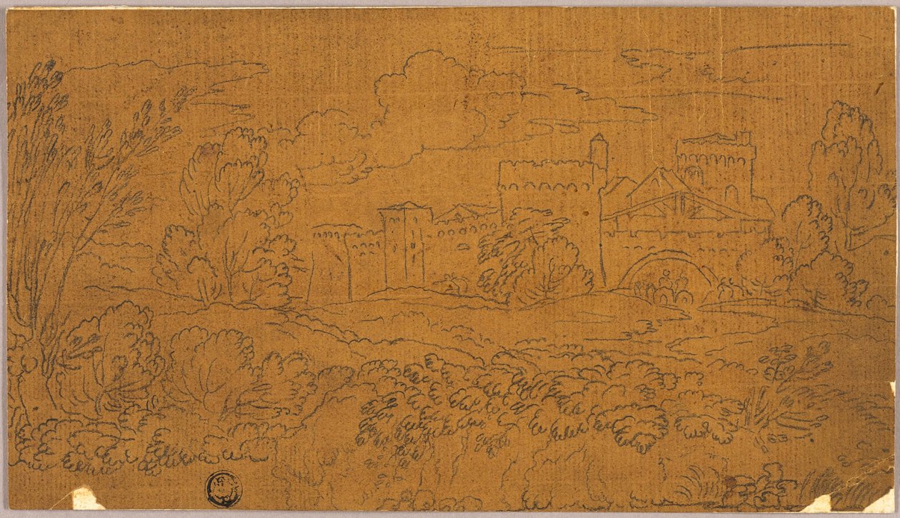 Paisagem com cidade murada de Claude Lorrain