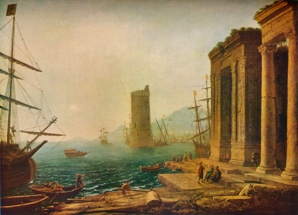 Porto de Ostia, Roma, c1643 1931 de Claude Lorrain