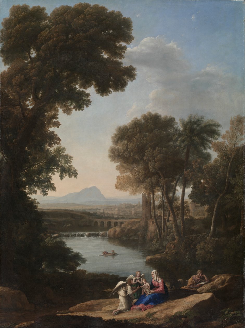 Descanse na fuga para o Egito de Claude Lorrain