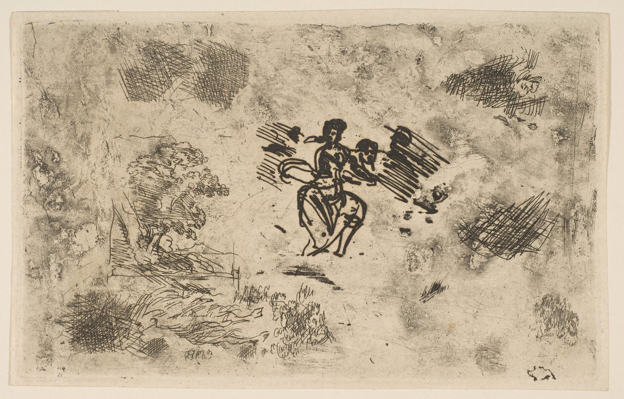 Mulher sentada e outros esboços, ca. 1630-33. de Claude Lorrain